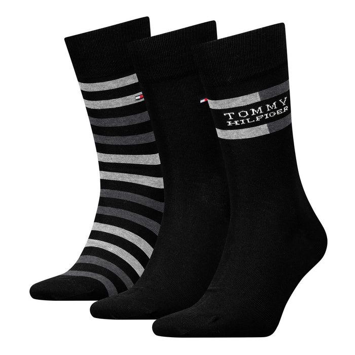 5376 TH MEN SOCK 3P GIFTBOX STRI Nero