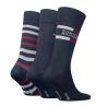 Tommy Hilfiger Calze 5376 TH MEN SOCK 3P GIFTBOX STRI Blu - Foto 3