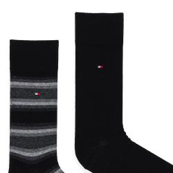 6312 TH MEN SOCK 2P GRADIENT STRIPE Nero