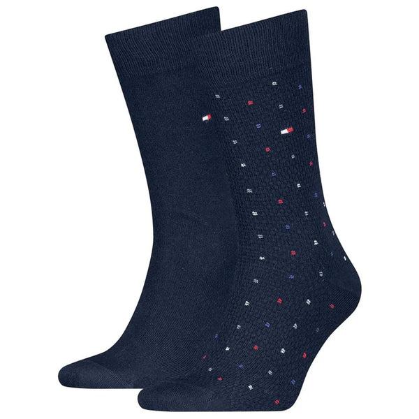 6311 TH MEN SOCK 2P STRUCTURE DOT Blu
