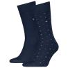 Tommy Hilfiger Calze 6311 TH MEN SOCK 2P STRUCTURE DOT Blu - Foto 1