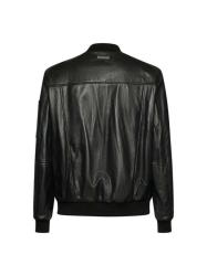 UMA25452GB3C REAL LEATHER BOMBER GR Nero