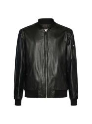 Richmond Giubbotti UMA25452GB3C REAL LEATHER BOMBER GR Nero