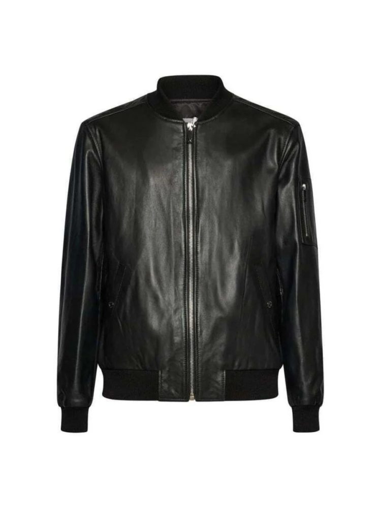 Richmond Giubbotti UMA25452GB3C REAL LEATHER BOMBER GR Nero