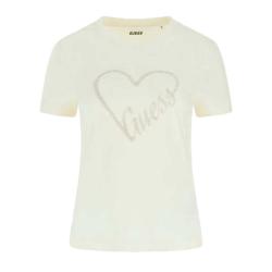 Guess T-shirt GUESS LOVE SS T-SHIRT Bianco Panna