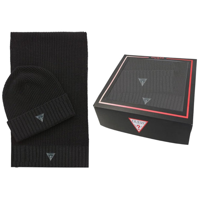 Guess Sciarpe SCARF BEANIE GIFT BOX Nero