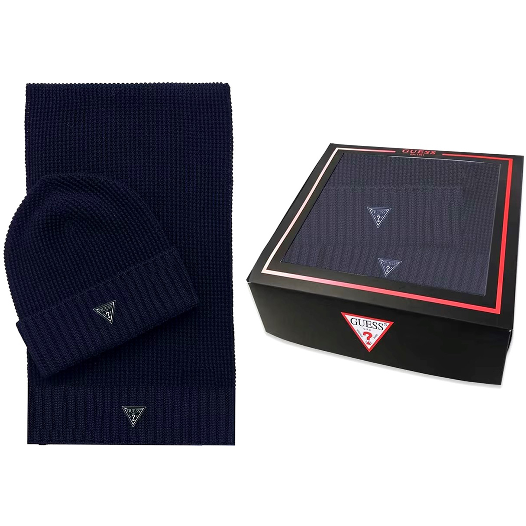 Guess Sciarpe SCARF BEANIE GIFT BOX Blu