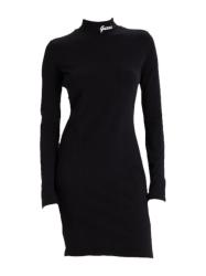 Guess Vestiti ALBA HIGH NECK LS DRESS Nero