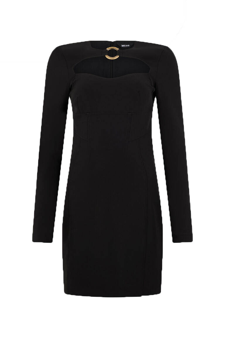Just Cavalli Vestiti 79PW913 MINI ELEMENT DRESS CADY CORDOBA Nero