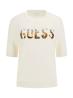 Guess T-shirt W5YR25 Z2NQ2 PAILETTES LOGO Beige - Foto 1