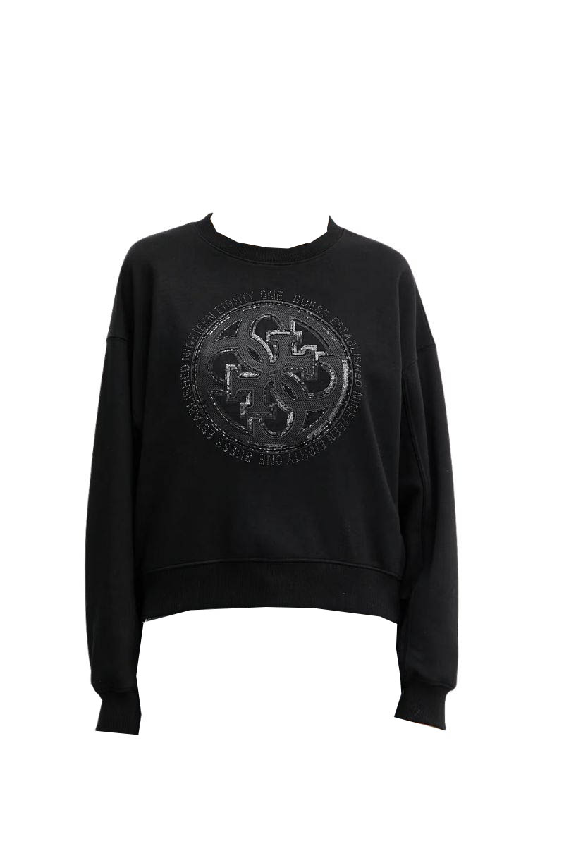 Guess Felpe W5YQ07 KB681 LOGO 4G SWTR Nero