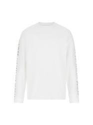 Guess T-shirt CN LS SLEEVES LOGO T Bianco