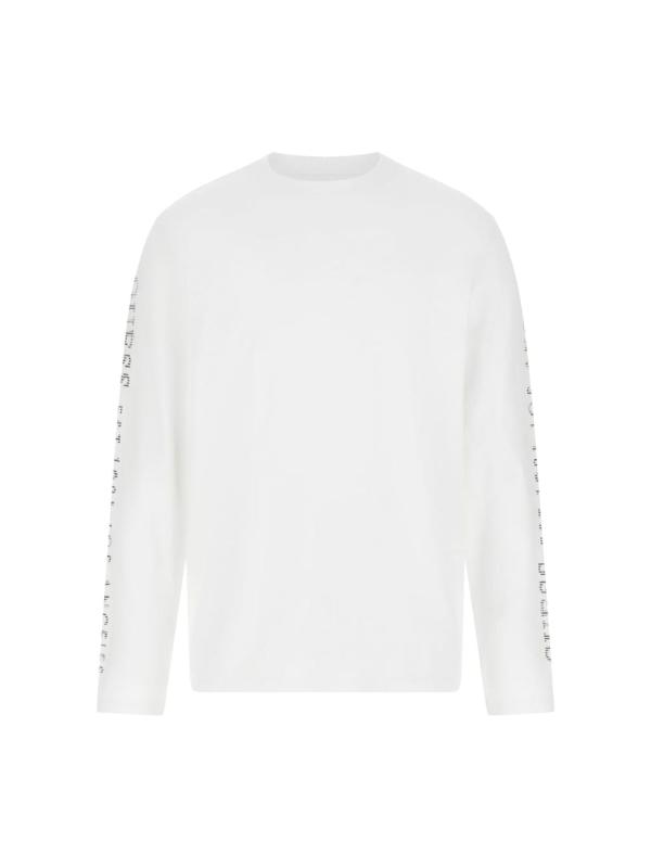 CN LS SLEEVES LOGO T Bianco