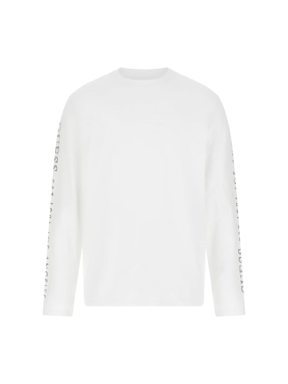 Guess T-shirt CN LS SLEEVES LOGO T Bianco