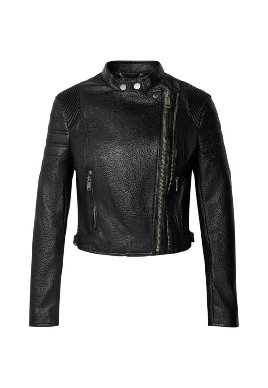 Jeannine pu stitched jacket Nero