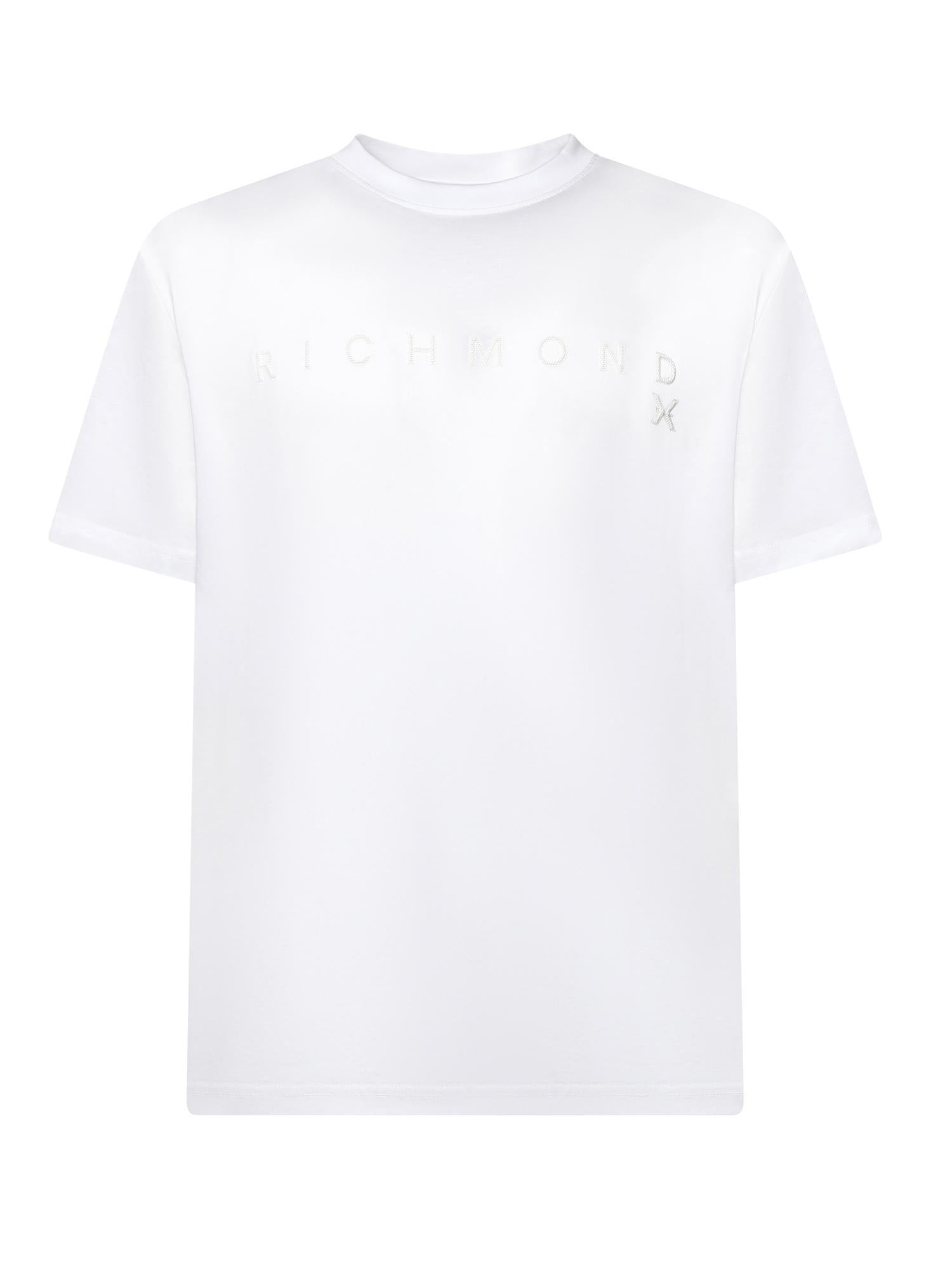 Richmond T-shirt T-SHIRT LOGO IN RILIEVO Bianco