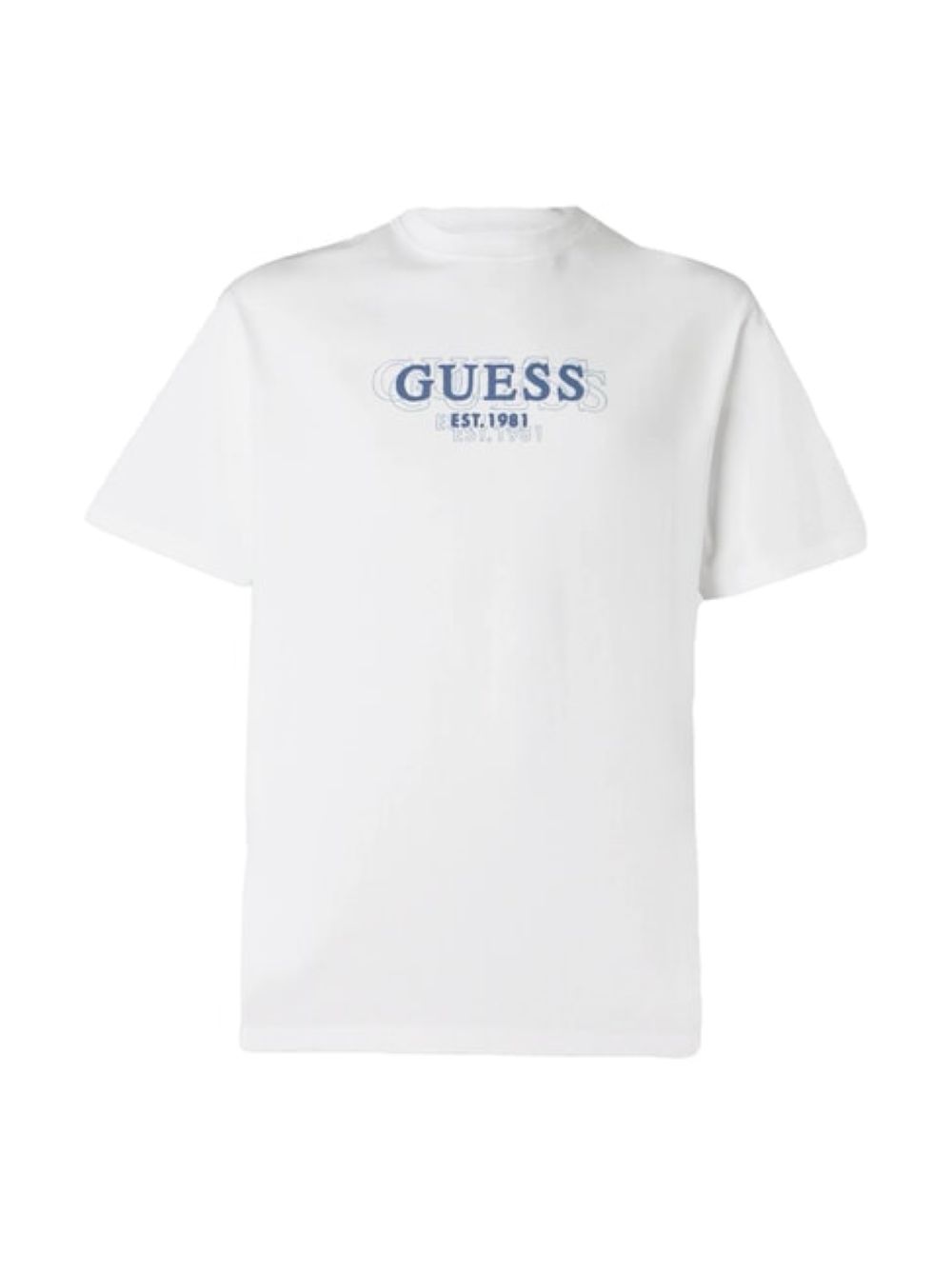 Guess T-shirt CN SS SMALL LOGO TEE Bianco