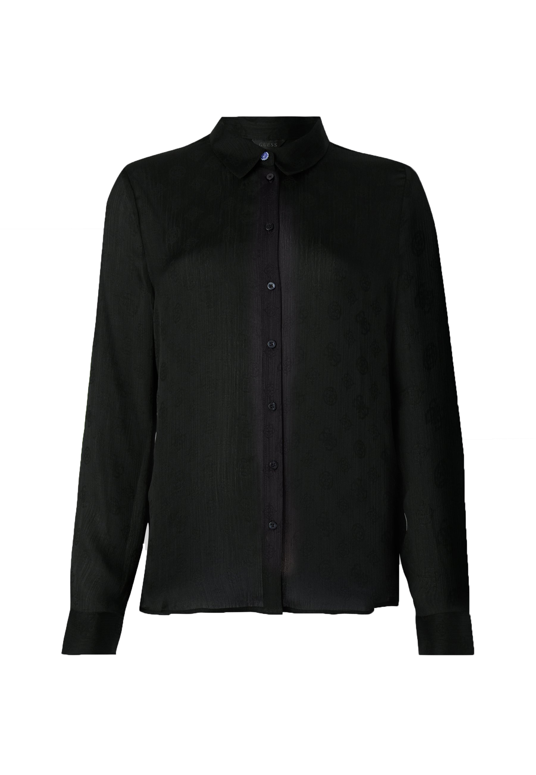 Guess Camicia LS MARTHE LOGO SHIRT  Nero
