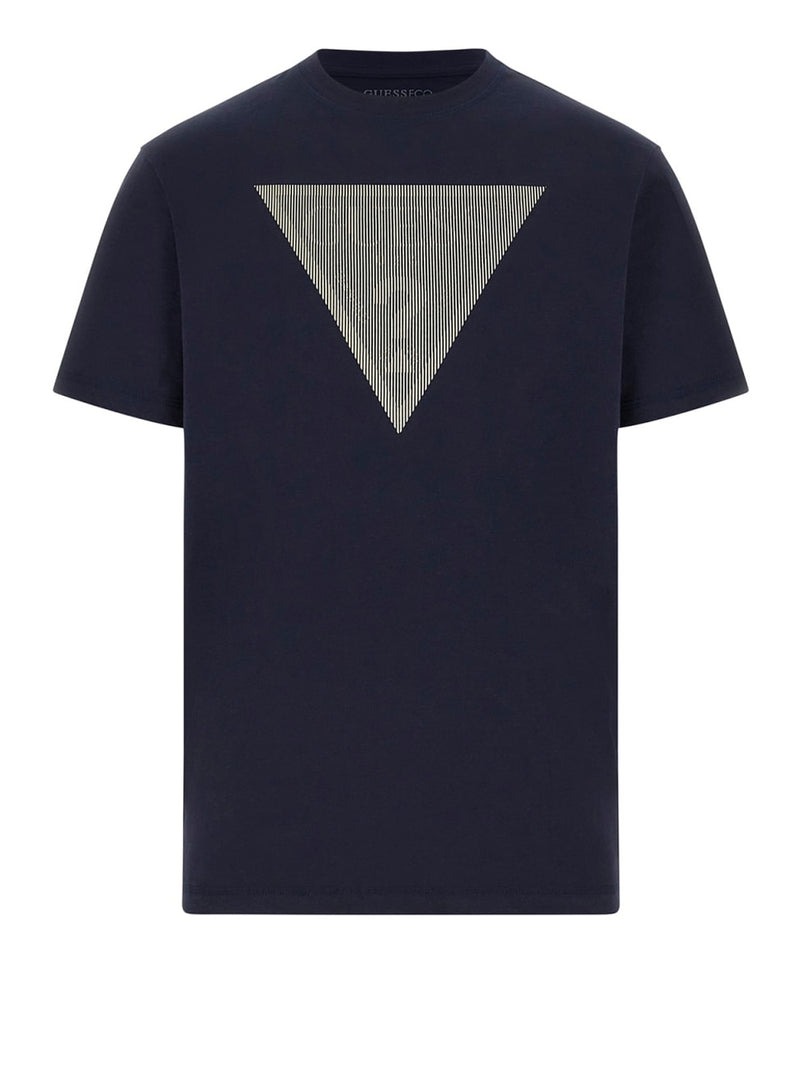 Guess T-shirt CN SS TRIANGLE LOGO TEE Blu