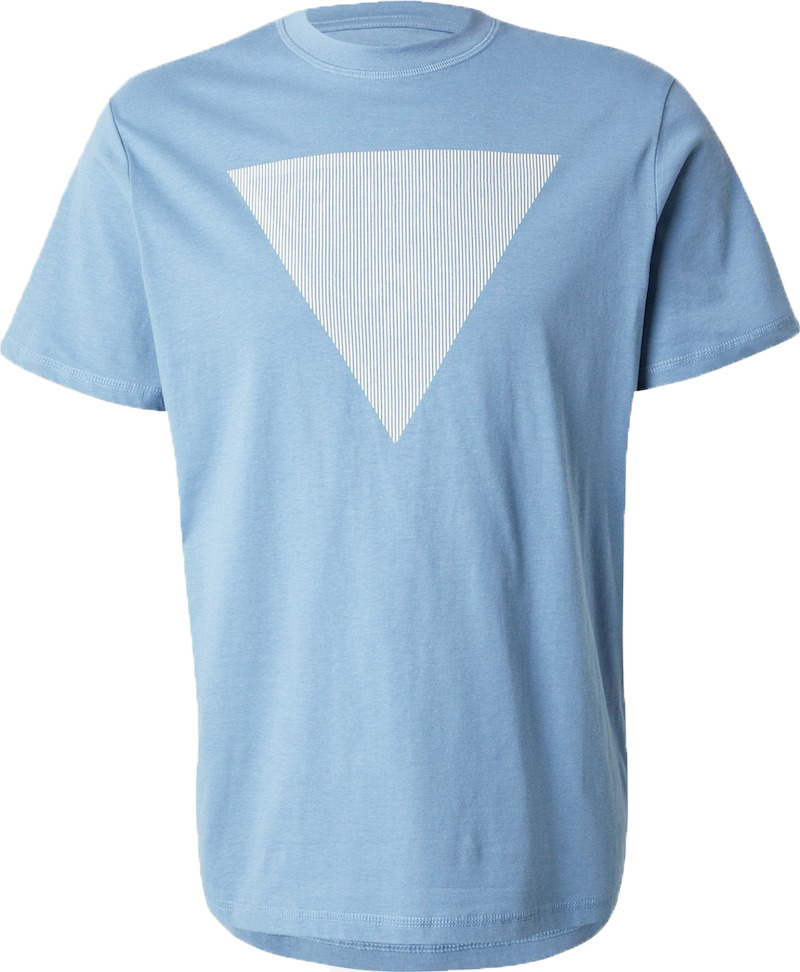 Guess T-shirt CN SS TRIANGLE LOGO TEE azzurro