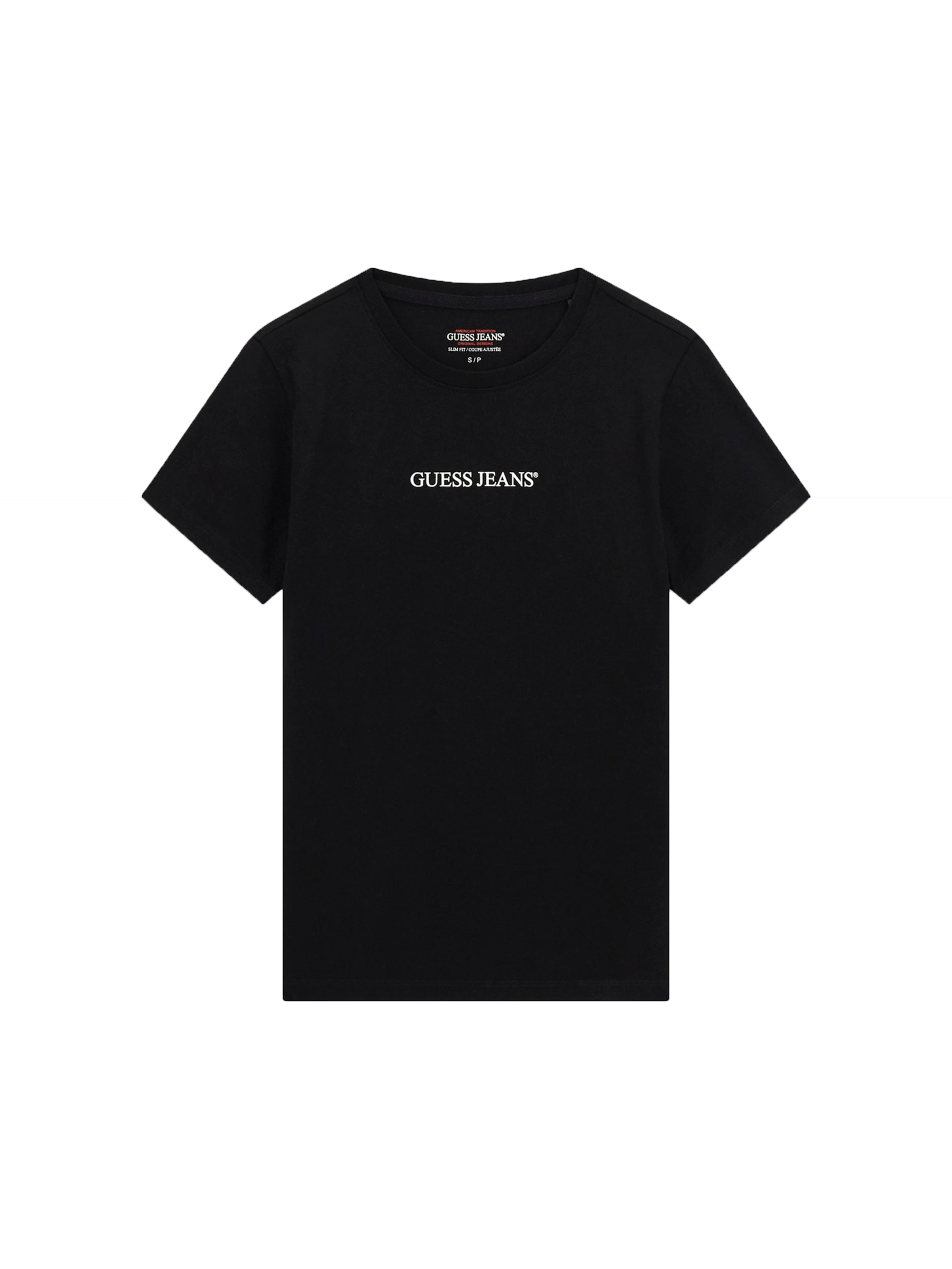 Guess T-shirt GJ SS CN SLIM LOGO PRINT TEE Nero