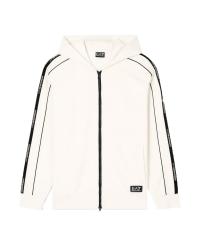 Emporio Armani Felpe 7M000973 AF10377 ZIP TRAIN LOGO Bianco Panna