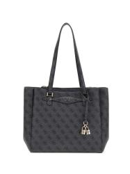 Guess Borse a spalla Katya shopping bag monogram Nero