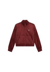 Guess Felpe COUTURE FULL ZIP SWEATSHIRT Bordeaux