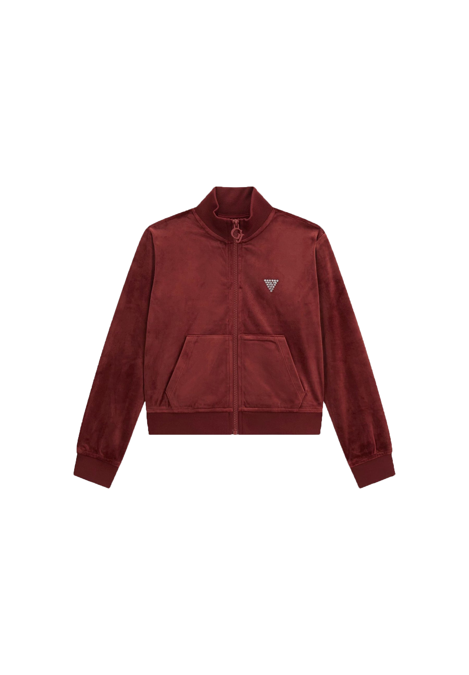 Guess Felpe COUTURE FULL ZIP SWEATSHIRT Bordeaux