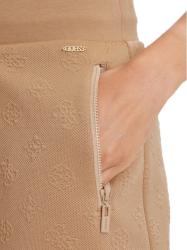 3D PEONY MINI SKIRT Cuoio