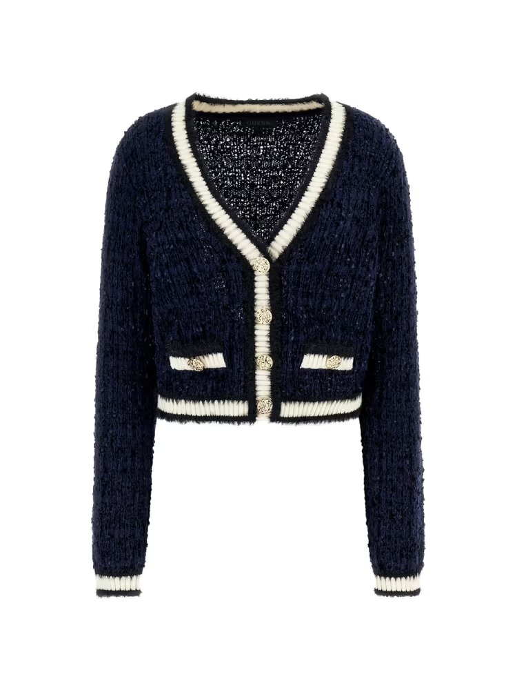 Guess Cardigan LS VN AOMORI TAPE YARN CARDI Blu