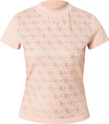 Guess T-shirt T-shirt MOCK NECK ALL OVER 4G TEE Rosa