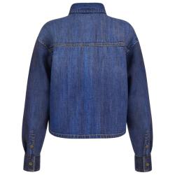 GJ CROPPED LS DENIM SHIRT  Denim