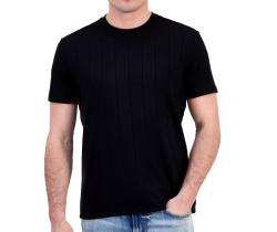 Guess Maglia SS AXEL RIB CREW Nero