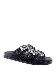 Sandali PPJ337 Ecoleather double string nero nero