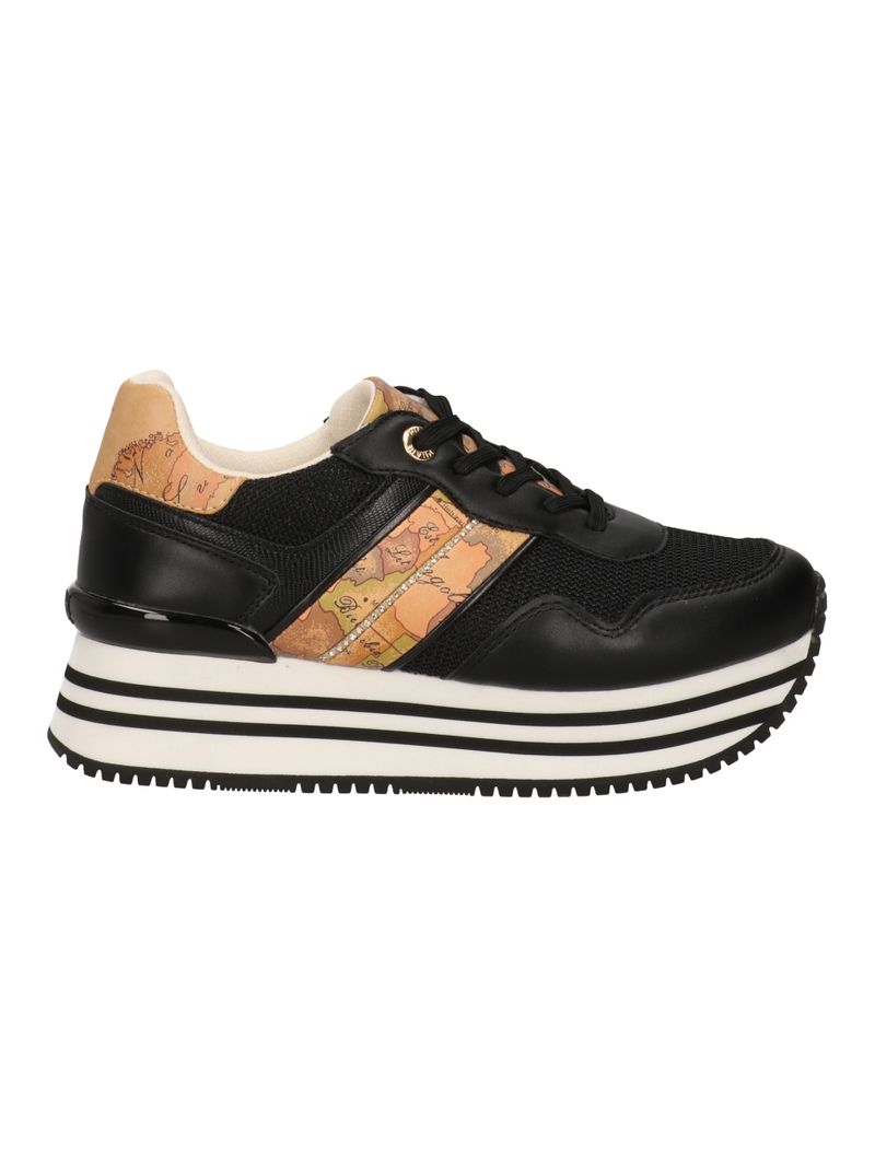 Alviero Martini Sneakers Sneakers Platform lurex e mappa geo Nero
