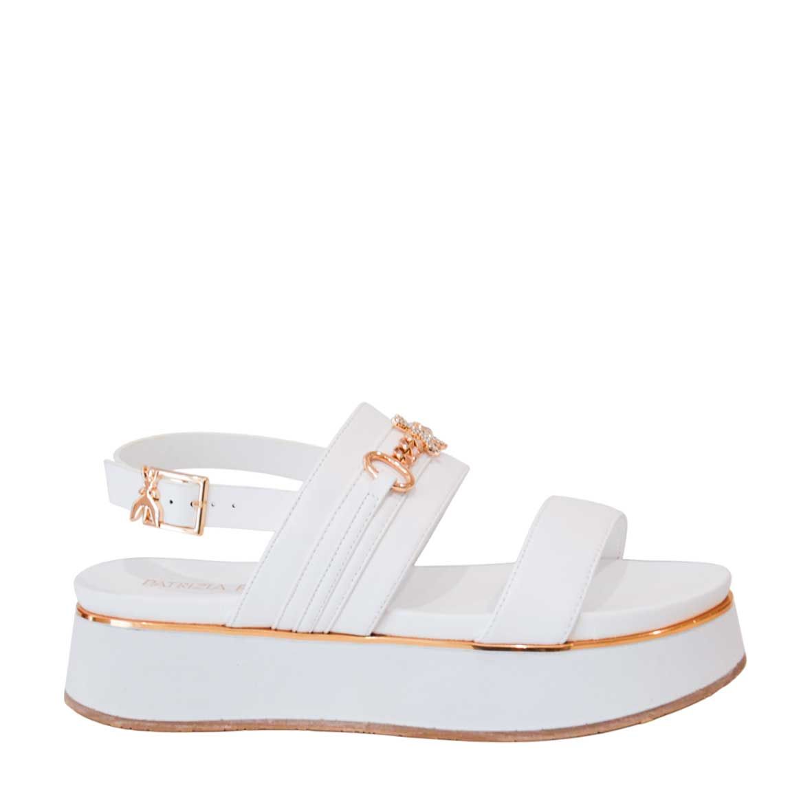 Patrizia Pepe Girl Sandali Sandali PPJ335 e PPJ332 Vitello palis Bianco latte 