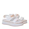 Patrizia Pepe Girl Sandali Sandali PPJ335 e PPJ332 Vitello palis Bianco latte  - Foto 3