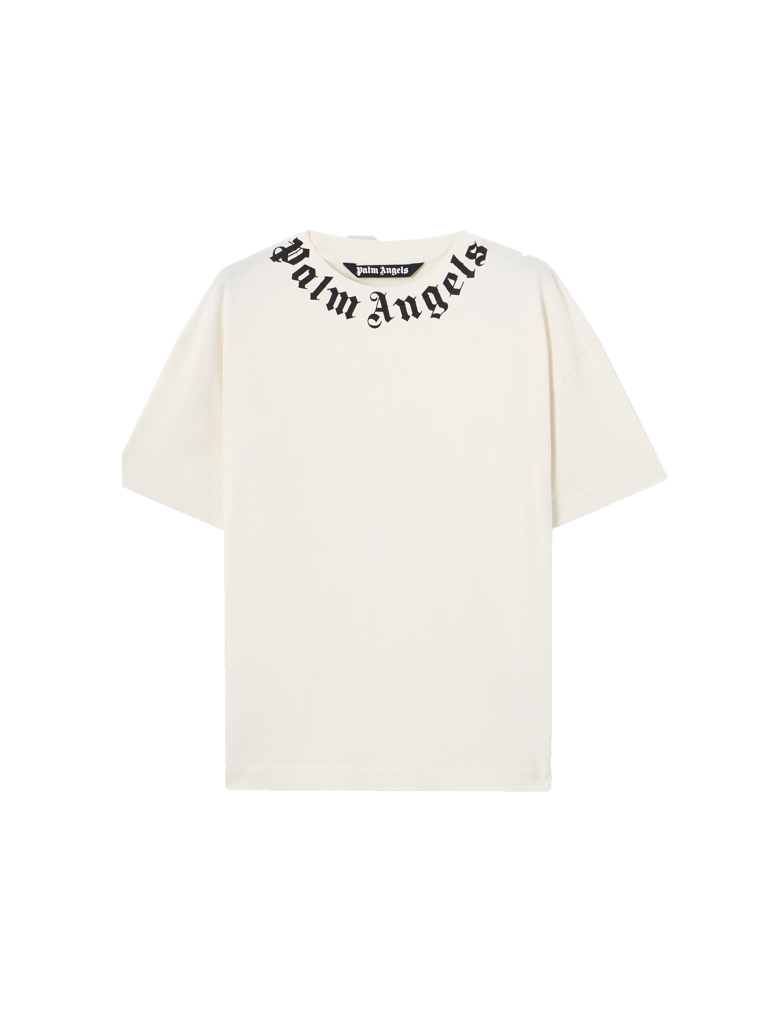 Palm Angels T-shirt NECK LOGO REGULAR TEE Bianco