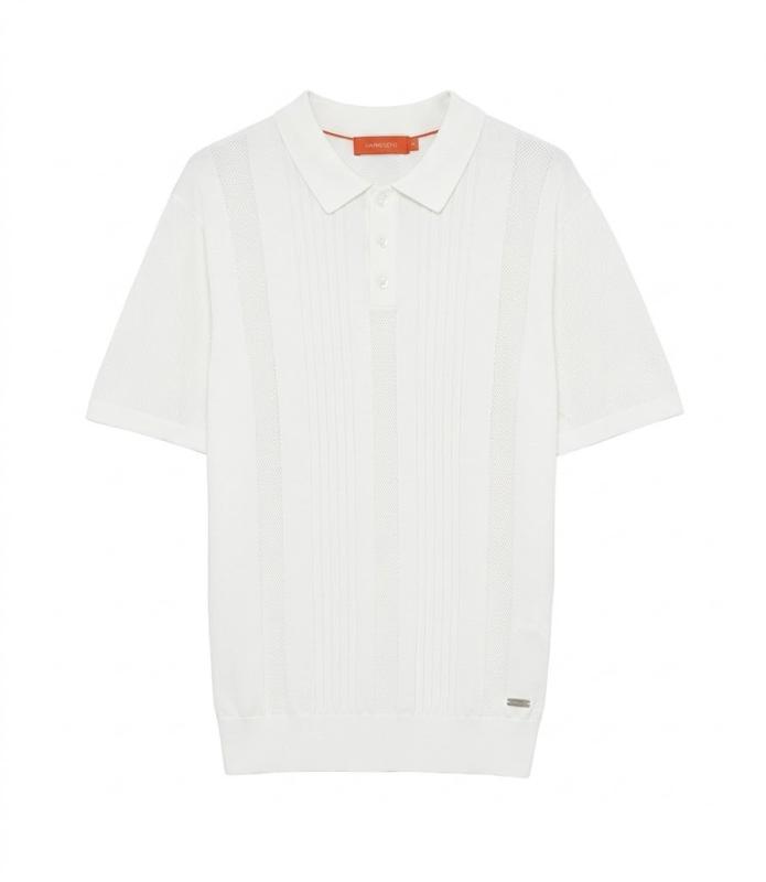 GL35337 Polo in maglia Bianco