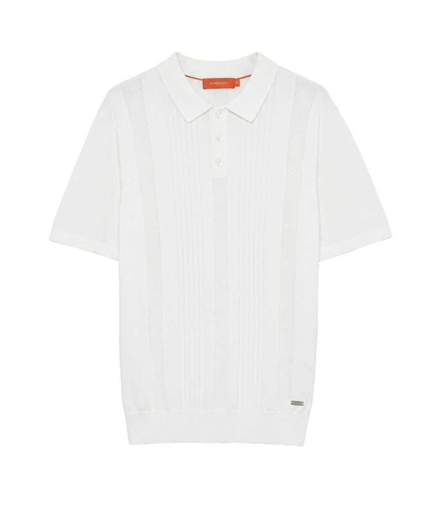 Gianni Lupo Polo GL35337 Polo in maglia Bianco