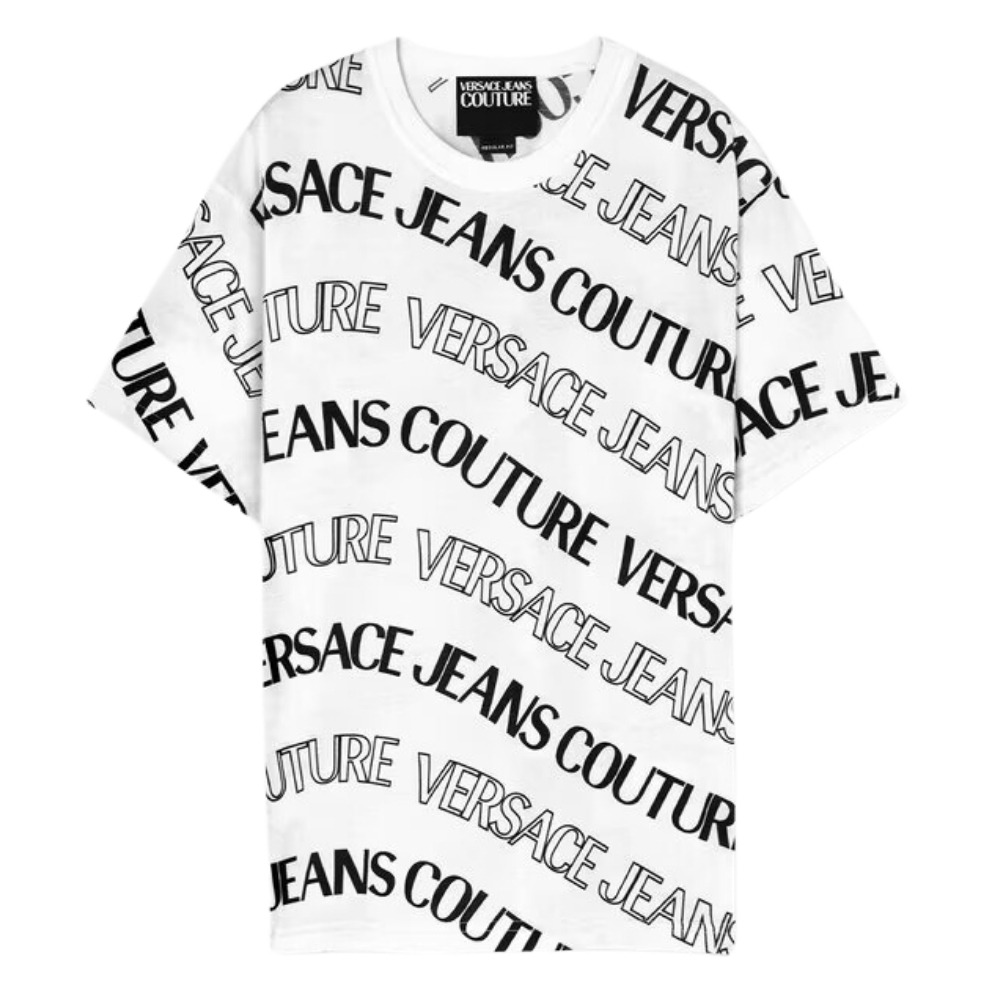 Versace T-shirt  R ALL OVER T-SHIRT JERS MONOGRAM Bianco