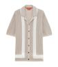 Gianni Lupo Camicia GL35324 in maglia traforata Beige - Foto 1