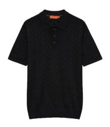 Gianni Lupo Polo GL35328 POLO MAGLIA TRAFORATA Nero
