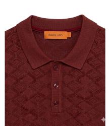 GL35328 POLO MAGLIA TRAFORATA Rosso