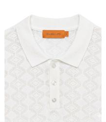 GL35328 POLO MAGLIA TRAFORATA Bianco