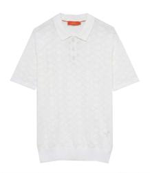 Gianni Lupo Polo GL35328 POLO MAGLIA TRAFORATA Bianco