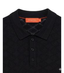 GL35328 POLO MAGLIA TRAFORATA Nero
