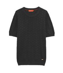 Gianni Lupo T-shirt GL35330 IN MAGLIA PATTERN RILIEVO Nero