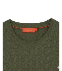 GL35330 IN MAGLIA PATTERN RILIEVO Verde